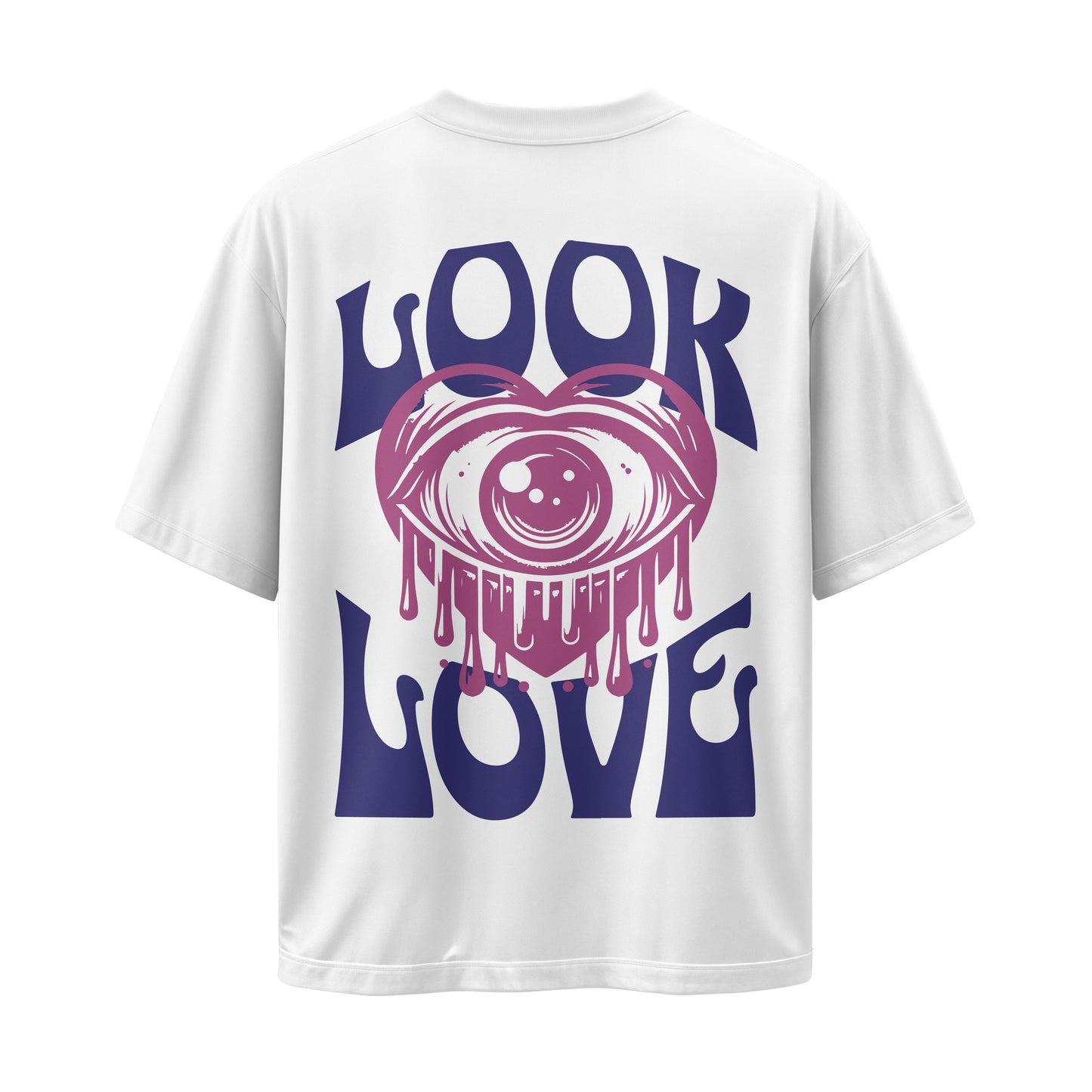 WHITE LOOK LOVE OVERSIZED T-SHIRT