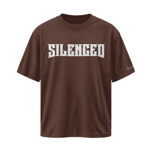 BROWN SILENCED OVERSIZED T-SHIRT