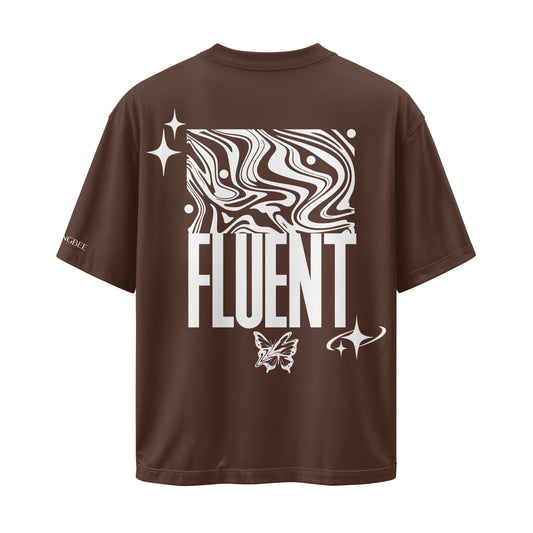BROWN FLUENT OVERSIZED T-SHIRT