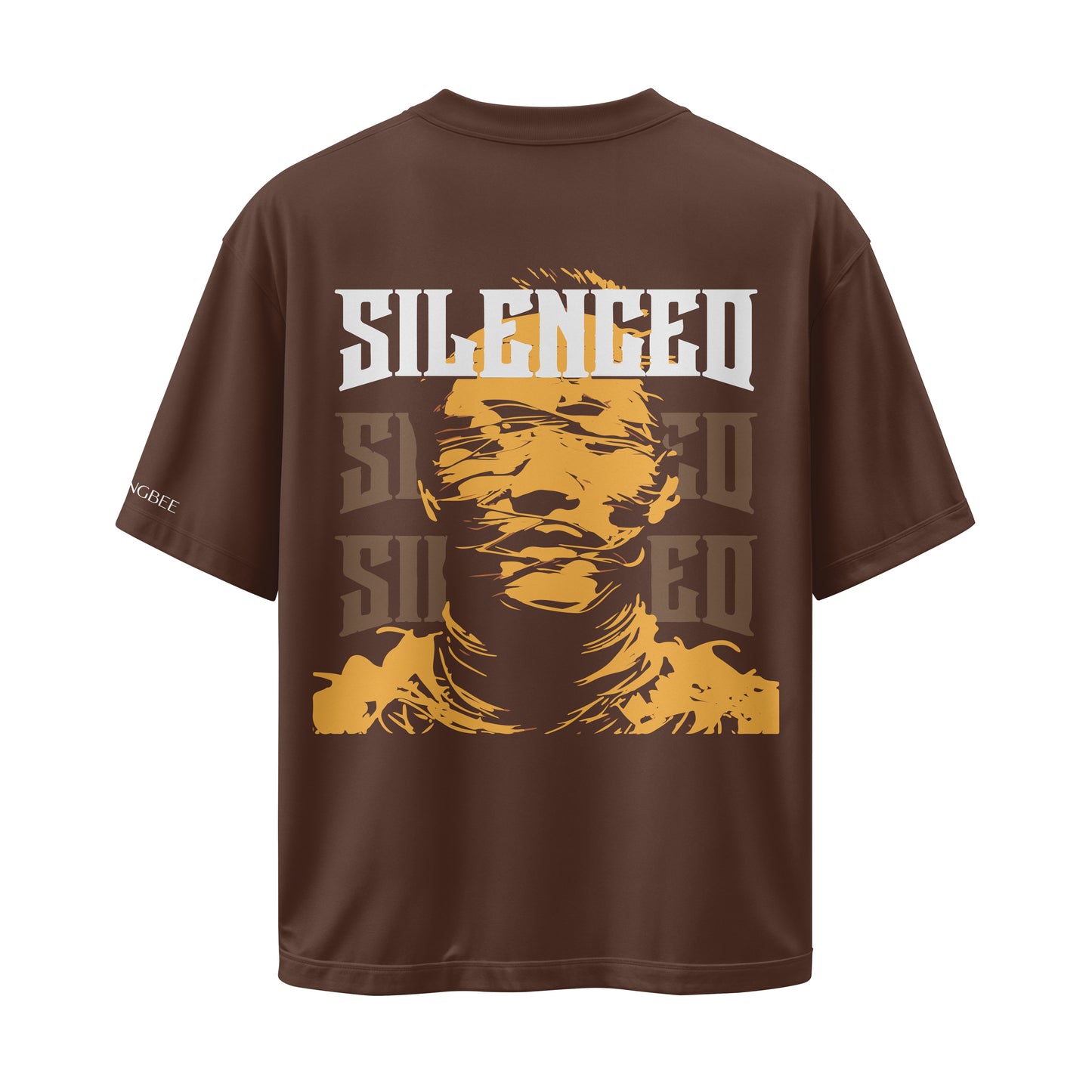 BROWN SILENCED OVERSIZED T-SHIRT