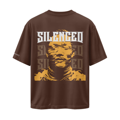 BROWN SILENCED OVERSIZED T-SHIRT